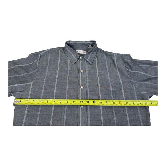 CHESS KING Shirt Mens 15.5 Medium Gray Button up Long Sleeve Check 60s 70s - Picture 9 of 12